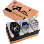 MANSLOOK Premium Most Stylist Latest Attractive Assorted Combo Analog Three Watches for Men Pack of – 3, Multi-Colour