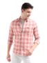 MANSLOOK Indian Garage Co Men’s Cotton Regular Fit Checkered Full Sleeves Cutaway Collar Casual Shirt