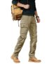 MANSLOOK Fashion Men Mid Rise Cargo Pants with 6 Pockets, Premium Cotton Drawstring Trousers, Comfortable Casual Workwear Joggers, Stretchable Track Pants for Office and Parties