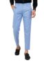 MANSLOOK Slim Fit Light Blue Formal Trousers, Business Office Wear Pants, Classic Professional Attire