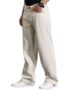 MANSLOOK Loose Fit Baggy Denim Jeans, Beige, Casual Plain Style