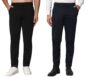 MANSLOOK Men’s Slim Fit Dress Pants, Formal Trousers with Side Pockets, (Pack of 2)