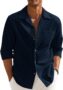 MANSLOOK Men’s Casual Cotton Blend Shirt || Long Sleeve Button Down with Spread Collar || Lightweight Breathable Fabric || Stylish Solid Color Shirt for Beach, Office & Everyday Wear