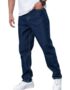 MANSLOOK Men’s Relaxed Fit Stretch Denim Jeans – Mid-Blue Wash Straight Leg Pants for Everyday Wear | Comfortable Casual Jeans with Deep Pockets