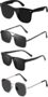 MANSLOOK Cat Eye Candy Mc Stan Unisex Combo Offer Pack Of 4 Shades Glasses White Black Non-Polarized Sunglasses Women And Men Small Combo Offer Pack Of Cat Eye Candy Mc Stan Mc-006