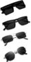 MANSLOOK Unisex Combo offer pack of 4 shades glasses Black Candy MC stan Rectangle Retro Vintage Narrow Sunglasses Women::Men Small Narrow Square Sun Glasses Combo offer pack of 4 B083F337FN