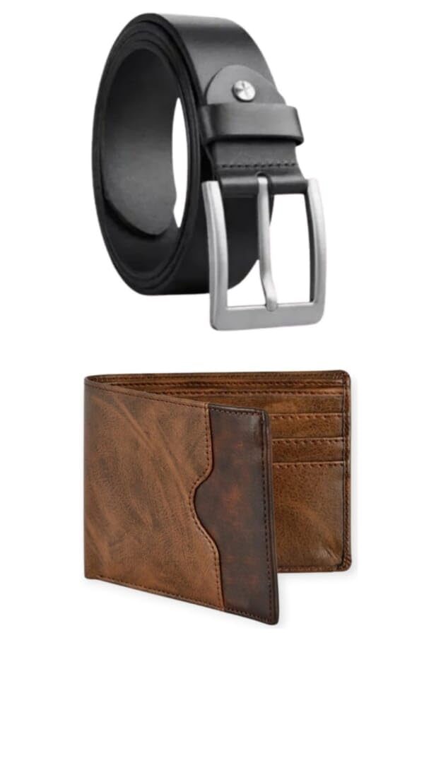 mens wallet combo belt