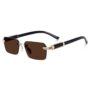MANSLOOK Rectangular Rimless Sunglasses for Men and Women
