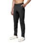 MANSLOOK Men’s Slim Fit Formal Trousers, Black, Regular Waist with Side Pockets
