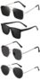 MANSLOOK Unisex Combo offer pack of 4 shades glasses Cat Eye Sunglasses Rectangle Retro Vintage Narrow Women::Men Small Narrow Square Sun Glasses Combo offer pack of 4 ACAT-279
