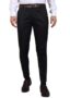 MANSLOOK VIBE Slim Fit Men’s Cotton Blend Formal Trousers | Comfortable Men’s Office Pants | Lightweight Travel & Work Wear Bottoms for Professional Outfits – Black, 34