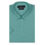 MANSLOOK Men’s Half Sleeves Formal Regular Fit Cotton Plain Shirt(Green,GO550)