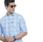 MANSLOOK Indian Garage Co Men’s Cotton Regular Fit Checkered Full Sleeves Cutaway Collar Casual Shirt