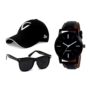 MANSLOOK PRIME 3pcs/Set Men’s Gift Set Men watch, Cap & Sunglasses combo set birthday present, Pack Of 3, 6001