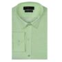 MANSLOOK Premium Breathable Cotton Linen Full Long Sleeves Plain Light Green Regular Fit Formal Shirt for Men (S_GCRFS23)