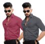 MANSLOOK Cotton Blend Casual Shirt for Men Combo Shirt for Formal Wear, Regular Home Wear