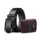 MANSLOOK Artificial Leather Belt and Wallet Combo | Adjustable Waist Size 28 to 38 Inches | Stylish & Durable Gift Set for Men