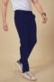 MANSLOOK Classic Blue Formal Trousers, Slim Fit Design with Belt Loops and Pockets