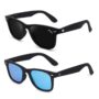MANSLOOK Polarized Classic Wayfarer Sunglasses for Men with Spring Hinges Black sunglasses for men Size M