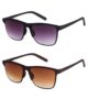 MANSLOOK UV Protected Combo Jet Black & Brown Wayfarer sunglasses for Men & Women (Black/Brown Lenses) (Pack of 2)