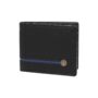 MANSLOOK Black & Blue Leather Men’s Wallet (C0368LBK01)