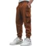 MANSLOOK Men’s Regular Fit Mid Rise Joggers | Utility Pockets | Elasticated Waistband | Lowers
