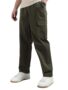 MANSLOOK Pure Cotton Baggy Fit Regular Length Mid Rise 4 Pocket Cargos for Men (Colors: Black, Olive, Grey, Brown & Navy)
