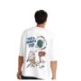 MANSLOOK Back Printed RomanticTrip Half Sleeve Oversize Tshirt for Men