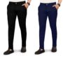 MANSLOOK Men’s Slim Fit Formal Trousers, Cotton Blend Stretchable Office Wear Pants, Pants Combo