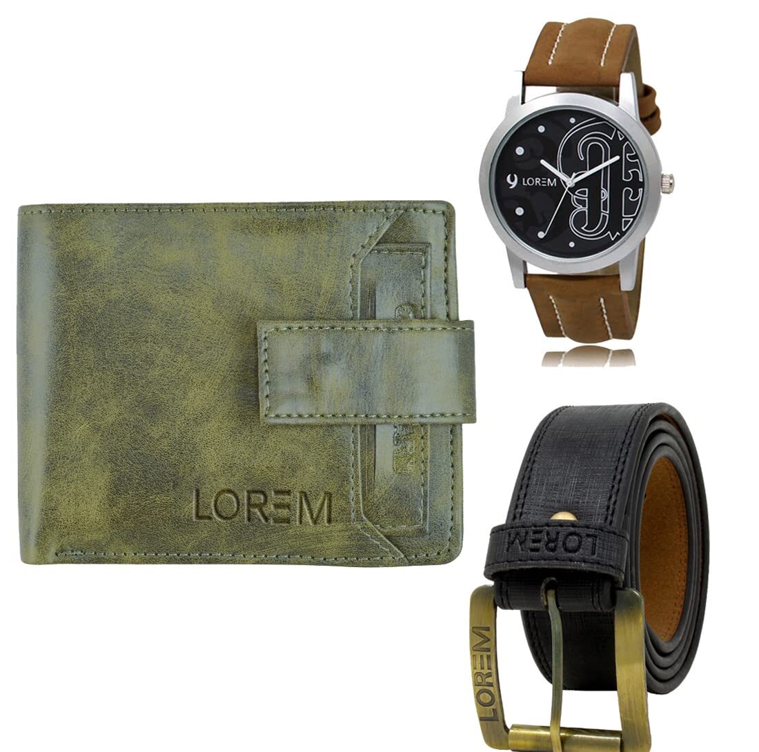 mens wallet combo belt