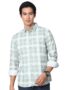 MANSLOOK Man Men Comfort Slim Fit Opaque Checked Cotton Casual Shirt