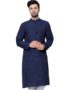 MANSLOOK CHIKAN Men’s Cotton Regular Textured Long Kurta Full Sleeves – Casual Ethnic Wear