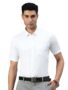 MANSLOOK COTTON Men Solid Regular Fit Half Sleeve Ethnic White Cotton Shirt