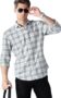MANSLOOK TURN Men’s Cotton Casual Printed Stylish Latest Shirt for Men Plus Size Shirt for Men (SDN-Grey-White-Check-XXL_PT)
