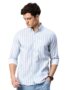 MANSLOOK Man Classic Slim Fit Vertical Striped Casual Cotton Shirt