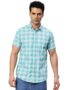 MANSLOOK Man Slim Fit Pure Cotton Checked Half Sleeve Casual Shirt