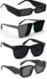 MANSLOOK Rectangular Sunglasses Retro Fashion Shades for Men & Women (Pack of 4)