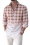MANSLOOK Cotton Slim Fit Checkered Full Sleeves Cutaway Collar Casual