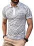 MANSLOOK Men’s Striped Polo in Black & White Vertical (2036)