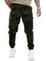 MANSLOOK Men Cargo || Army Design Cargo || Cotton Drawstring Pant Six Pocket (Also Available in Plus Sizes) (Army)