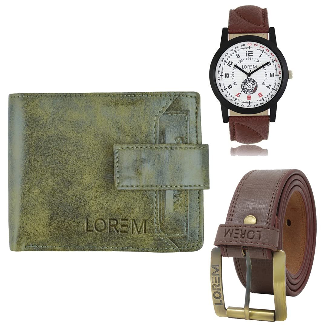 mens wallet combo belt