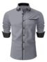 MANSLOOK Regular Fit Casual Shirt, Solid Pattern, Slim Collar