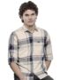 MANSLOOK Indian Garage Co Men’s Cotton Slim Fit Checkered Full Sleeves Spread Collar Casual Shirt