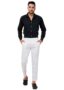 MANSLOOK & FLAIR Men’s Formal Ankle Fit Trousers | Mid Rise Slim Fit Flat Front Pants | Non-Stretchable Poly Cotton Formal Wear for Office & Business