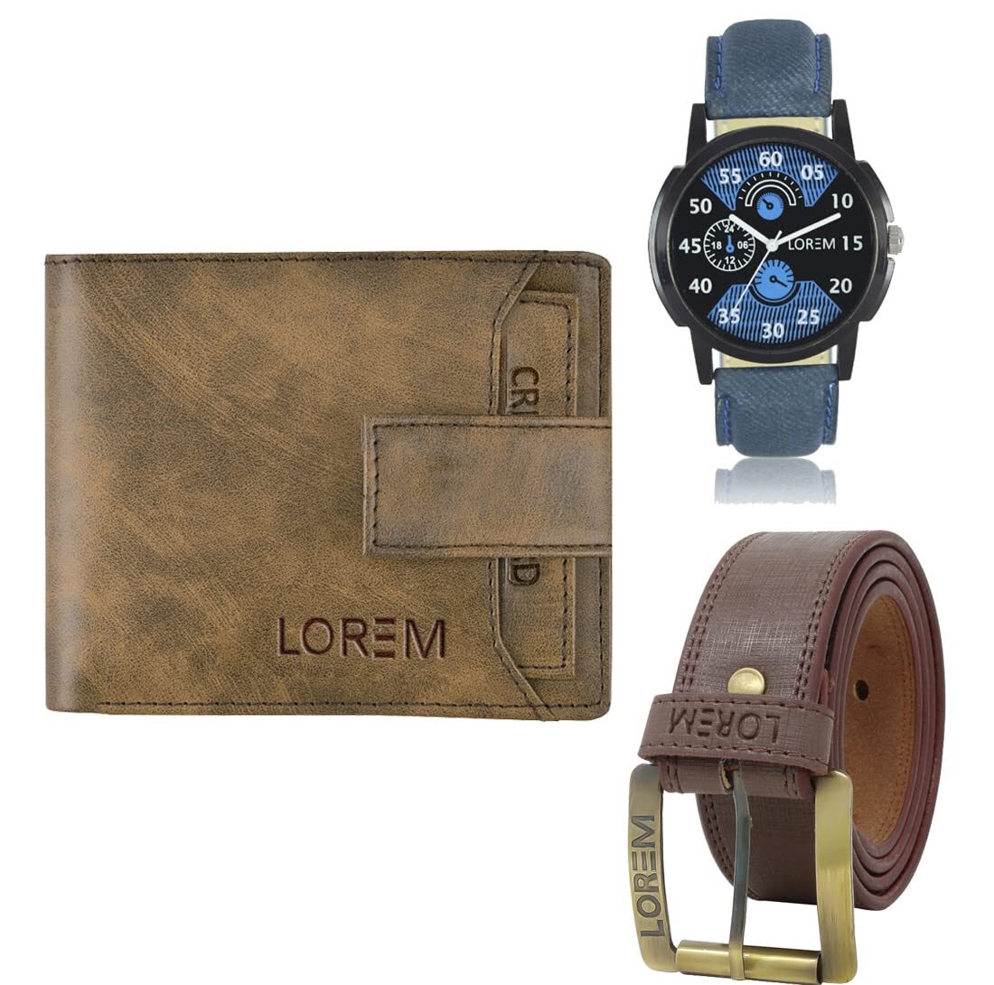 mens wallet combo belt