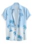 MANSLOOK Tropical Palm Tree Hawaiian Shirt – Short Sleeve Beach Aloha Button-Down Casual Top