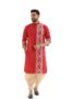 MANSLOOK Cotton Men’s Jamdani Kurta Punjabi, Traditional Ethnic Wear for Party, Puja, Festival, Wedding, Available in M L XL XXL Sizes