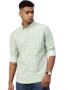 MANSLOOK Man Men Comfort Slim Fit Opaque Checked Cotton Casual Shirt
