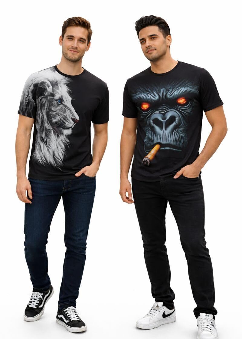 men printed tshirt combo