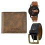 MANSLOOK Watch-Artificial Leather Belt & Wallet Combo for Men (Fz-Lr01-Wl24-Bl01)